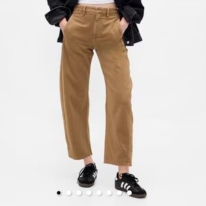 Gap Mid Rise Twill Barrel Pants Women’s Palamino Brown Size 6